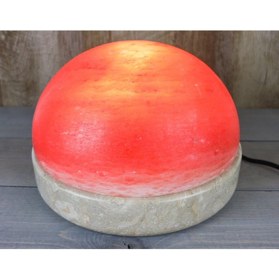 Himalayan Foot Dome Salt Lamp 11' with Tavera Stone Base