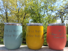 Load image into Gallery viewer, Wine Tumbler  - It&#39;s Wine O&#39;Clock Somewhere in Teal
