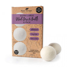 Load image into Gallery viewer, Wool Dryer Balls 6 pack with Laundry Blend Essential oil.
